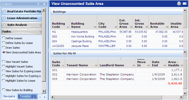 screen shot of the view shown after a Process Navigator task is selected