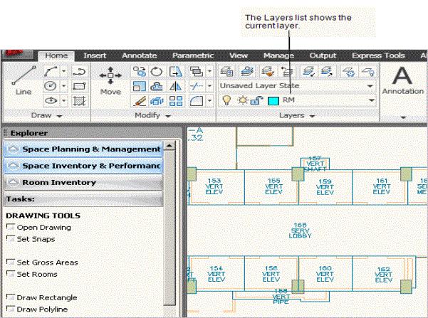 AutoCad Layers toolbar