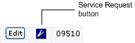 screen shot showing the Create Service Request for Deficiency button next to the Edit button