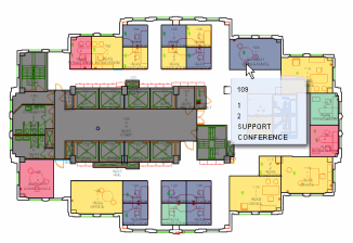 drawing showing tooltip displayed when you mouse over a room