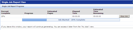 Shows the preview for a single job